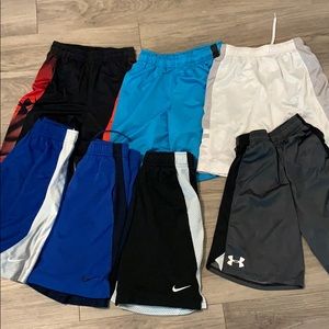 Lot of boys play shorts Under Armor and Nike